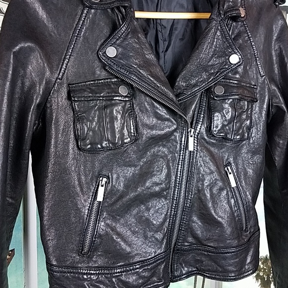 Bebe genuine leather moto jacket, size M - Picture 7 of 8